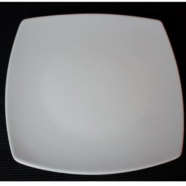 Bali plat bord 24x24cm wit per 10