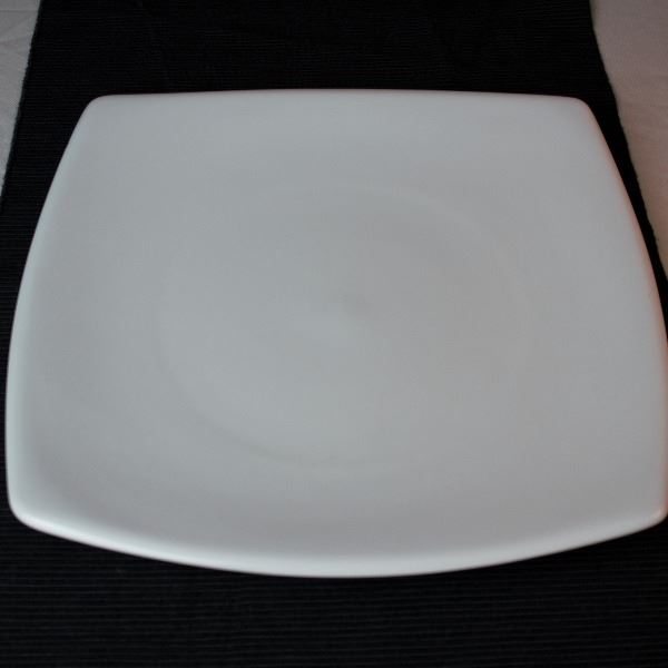 Bali plat bord 30x30cm wit per 10